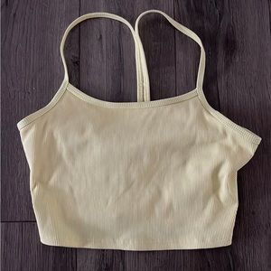 Alo Yoga Ribbed Calm Tank in Buttercup